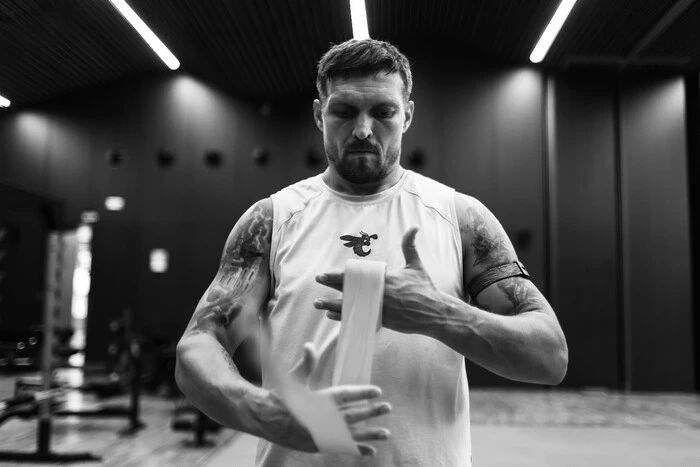 Usyk and portraits of boxers