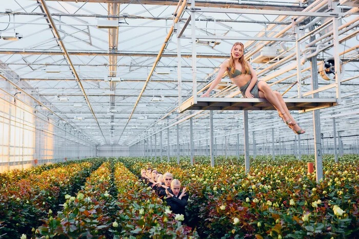 Bare Tina Karol in the greenhouse. The singer presented a clip for the quirky song